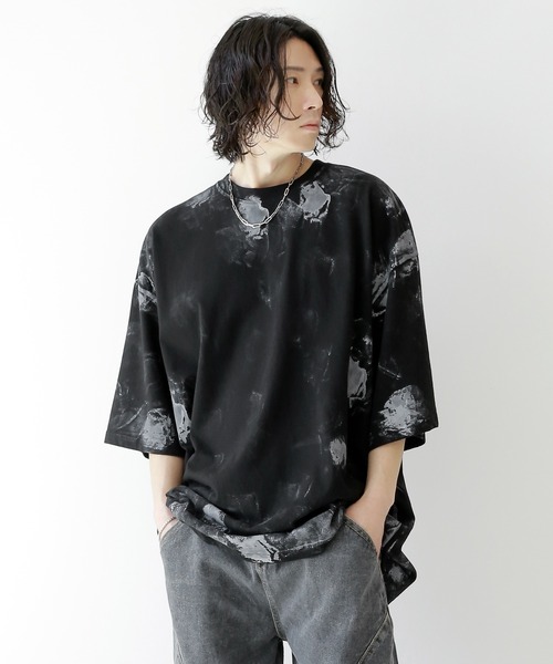 minsobi(ミンソビ)の「ペイントオーバーサイズTシャツ(Tシャツ/カットソー・メンズ・ホワイト/ブラック・FREE)」の21枚目の写真