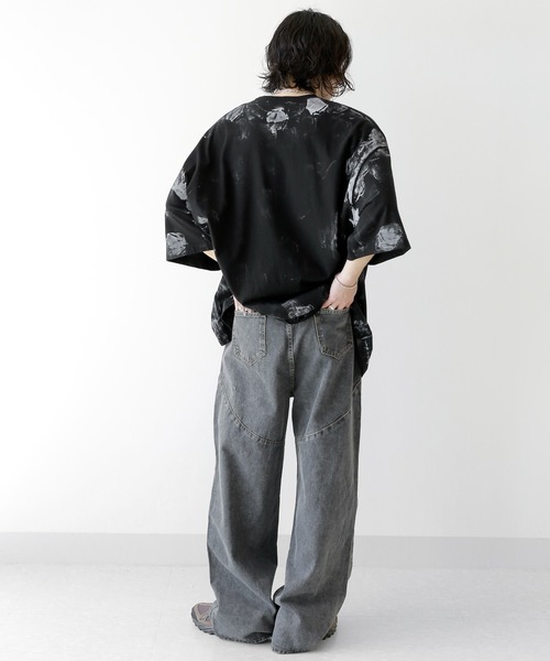 minsobi(ミンソビ)の「ペイントオーバーサイズTシャツ(Tシャツ/カットソー・メンズ・ホワイト/ブラック・FREE)」の8枚目の写真