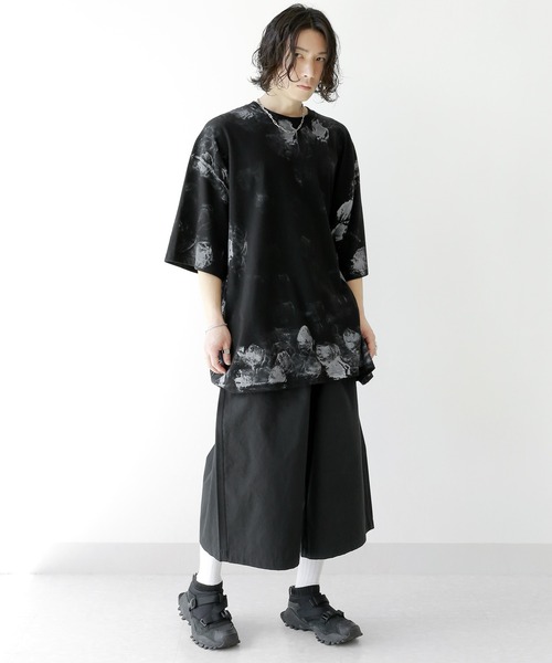 minsobi(ミンソビ)の「ペイントオーバーサイズTシャツ(Tシャツ/カットソー・メンズ・ホワイト/ブラック・FREE)」の13枚目の写真