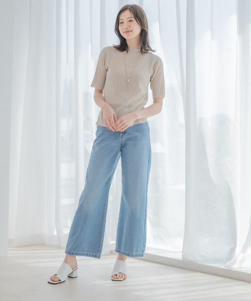 Jayro(ジャイロ)の「12G ラメシアープチハイ半袖トップス(ニット/セーター・レディース・ベージュ/ブラック/グレー・M)」の11枚目の写真