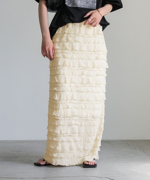 セール】レースフリルスカート（スカート）｜select MOCA（セレクト