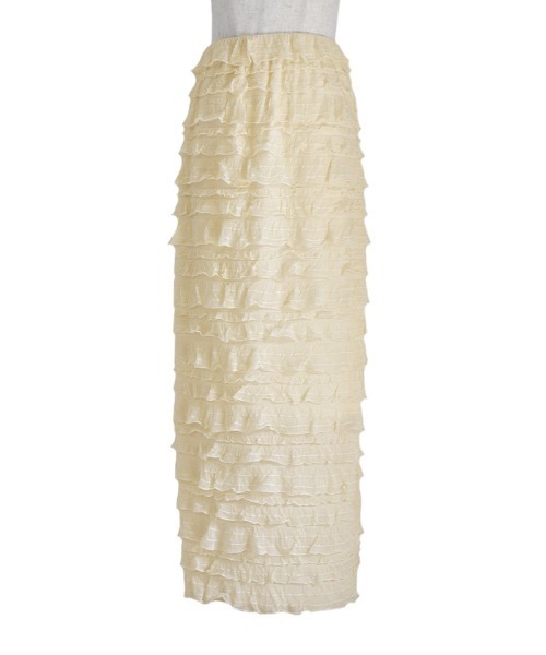 select MOCA（セレクトモカ）の「レースフリルスカート（スカート・レディース・ブラック/アイボリー・MEDIUM/SMALL）」の3枚目の写真