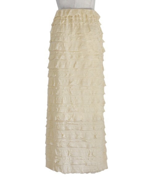 select MOCA（セレクトモカ）の「レースフリルスカート（スカート・レディース・ブラック/アイボリー・MEDIUM/SMALL）」の4枚目の写真