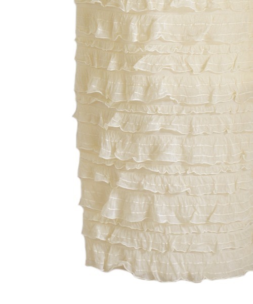 select MOCA（セレクトモカ）の「レースフリルスカート（スカート・レディース・ブラック/アイボリー・MEDIUM/SMALL）」の7枚目の写真