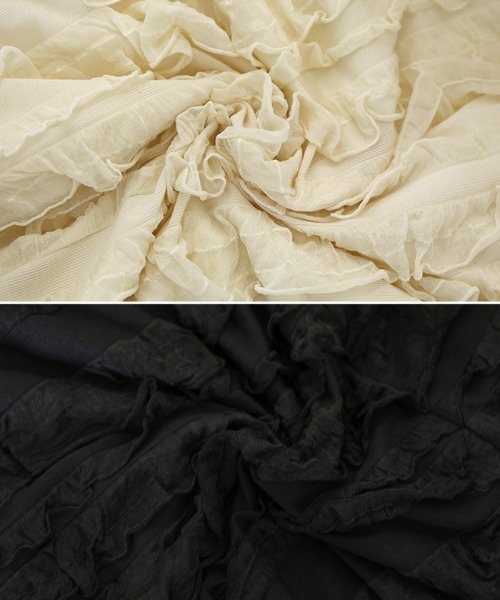 select MOCA（セレクトモカ）の「レースフリルスカート（スカート・レディース・ブラック/アイボリー・MEDIUM/SMALL）」の8枚目の写真