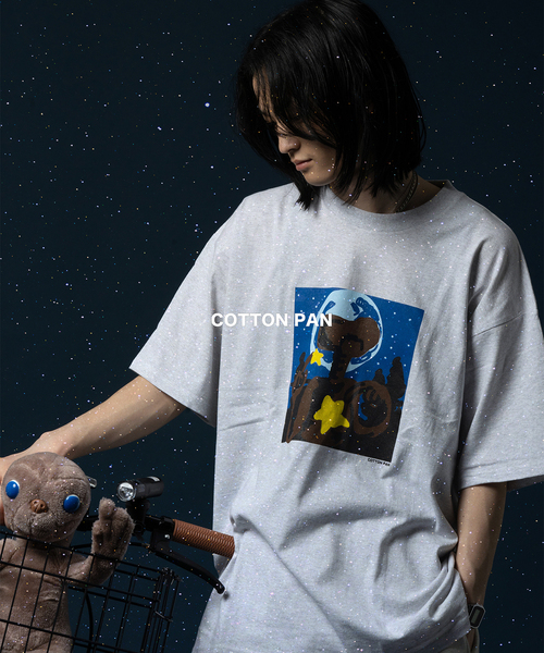 cotton pan（コットンパン）の「COTTON PAN 別注 JW E.T.（Tシャツ/カットソー・メンズ・パープル/グレー/チャコールグレー・LARGE/MEDIUM）」の3枚目の写真