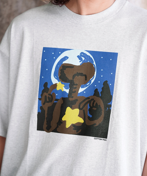 cotton pan（コットンパン）の「COTTON PAN 別注 JW E.T.（Tシャツ/カットソー・メンズ・パープル/グレー/チャコールグレー・LARGE/MEDIUM）」の13枚目の写真