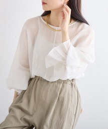 PUAL CE CIN | ラミー袖フレアブラウス(シャツ/ブラウス)