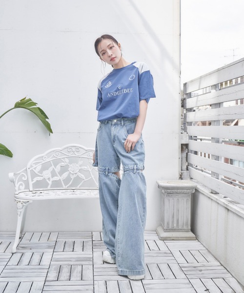 ANDGEEBEE（アンジービー）の「UNISEX ユニフォームロゴTシャツ