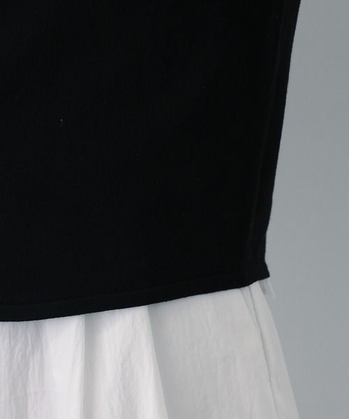 saloon(サルーン)の「SALOON(サルーン)/バックUネックトップス【手洗い可】半袖(Tシャツ/カットソー・レディース・オレンジ/オフホワイト/ブラック・FREE)」の9枚目の写真