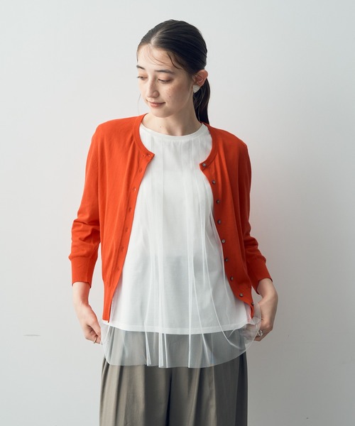 YECCA VECCA(イェッカヴェッカ)の「【UVカット】マシンウォッシャブルカーディガン(カーディガン/ボレロ・レディース・オフホワイト/その他7/ブラック/レッド/ブラウン/グリーン・FREE)」の6枚目の写真