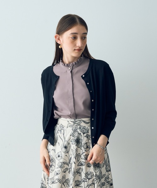 YECCA VECCA(イェッカヴェッカ)の「【UVカット】マシンウォッシャブルカーディガン(カーディガン/ボレロ・レディース・オフホワイト/その他7/ブラック/レッド/ブラウン/グリーン・FREE)」の3枚目の写真