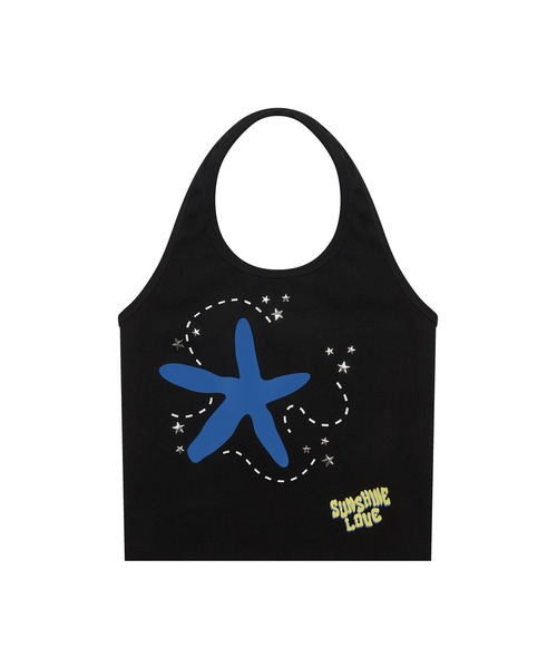 LUVISTRUE(ラヴイズトゥルー)の「BE STARFISH HALTER NECK TOP(タンクトップ・レディース・ホワイト/ブラック/スカイブルー・FREE)」の7枚目の写真
