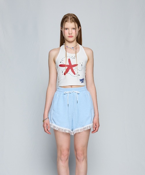 LUVISTRUE(ラヴイズトゥルー)の「BE STARFISH HALTER NECK TOP(タンクトップ・レディース・ホワイト/ブラック/スカイブルー・FREE)」の9枚目の写真