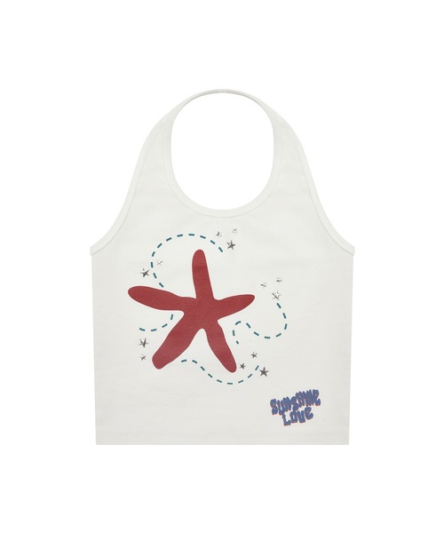 LUVISTRUE(ラヴイズトゥルー)の「BE STARFISH HALTER NECK TOP(タンクトップ・レディース・ホワイト/ブラック/スカイブルー・FREE)」の12枚目の写真