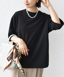 〈手洗い可能〉ジョーゼット ジャージ バック タック ショート スリーブ
