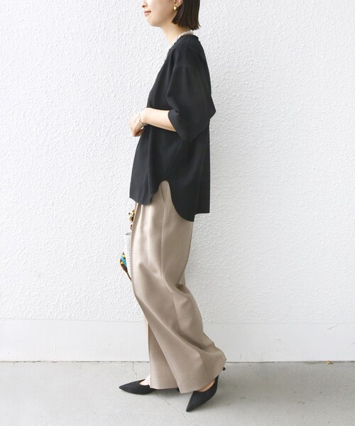 セール】〈手洗い可能〉ジョーゼット ジャージ バック タック