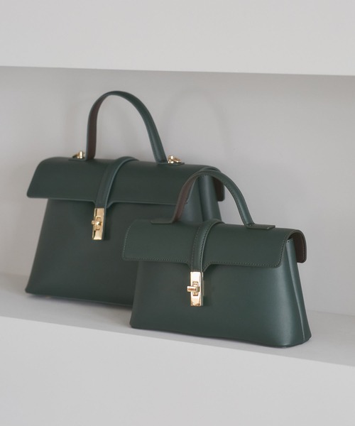 VIS（ビス）の「【新色追加】ひねり金具ワンハンドルミニショルダーバッグ（ショルダーバッグ・レディース・その他/ブラック系その他/ダークブラウン/モスグリーン/グレー系その他/ベージュ/ベージュ系その他2・FREE）」の9枚目の写真