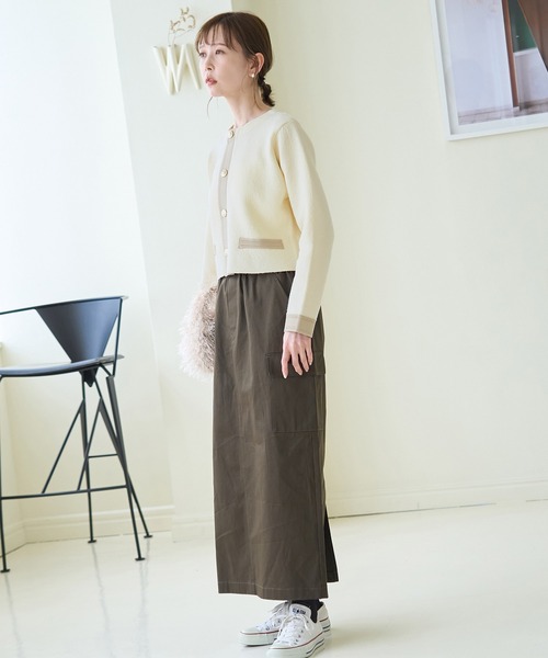 ROPE' PICNIC（ロペピクニック）の「金釦ニットカーディガン（カーディガン/ボレロ・レディース・ライトグレー/ブラック/オフホワイト・38）」の15枚目の写真