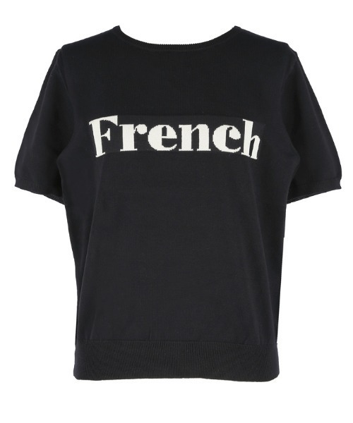 coca(coca)(コカ)の「ジャカードロゴニットトップス(Tシャツ/カットソー・レディース・ブラック/アイボリー・L/M/S)」の12枚目の写真