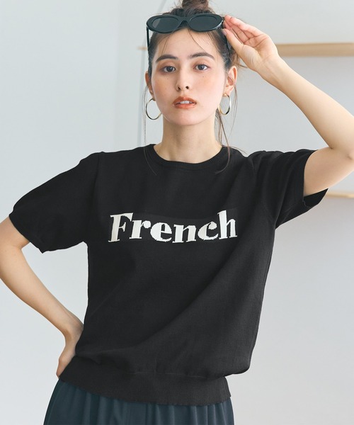 coca(coca)(コカ)の「ジャカードロゴニットトップス(Tシャツ/カットソー・レディース・ブラック/アイボリー・L/M/S)」の9枚目の写真