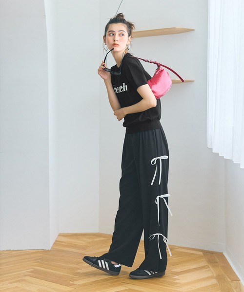 coca(coca)(コカ)の「ジャカードロゴニットトップス(Tシャツ/カットソー・レディース・ブラック/アイボリー・L/M/S)」の8枚目の写真