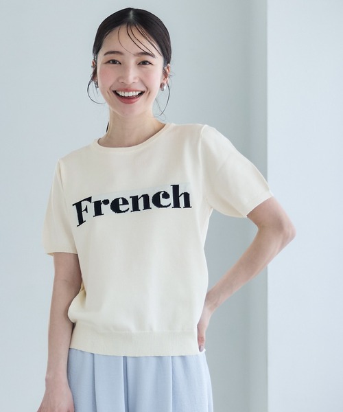 coca(coca)(コカ)の「ジャカードロゴニットトップス(Tシャツ/カットソー・レディース・ブラック/アイボリー・L/M/S)」の13枚目の写真