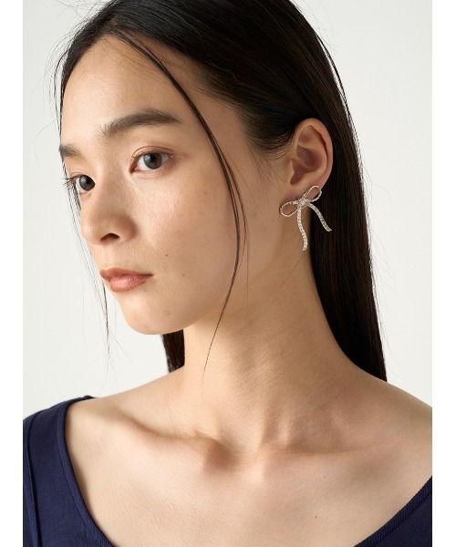  REFLECT シルバーピアス（両耳用） セール】【Bz】エッジハートクロスピアス(RZ)（ピアス（両耳用