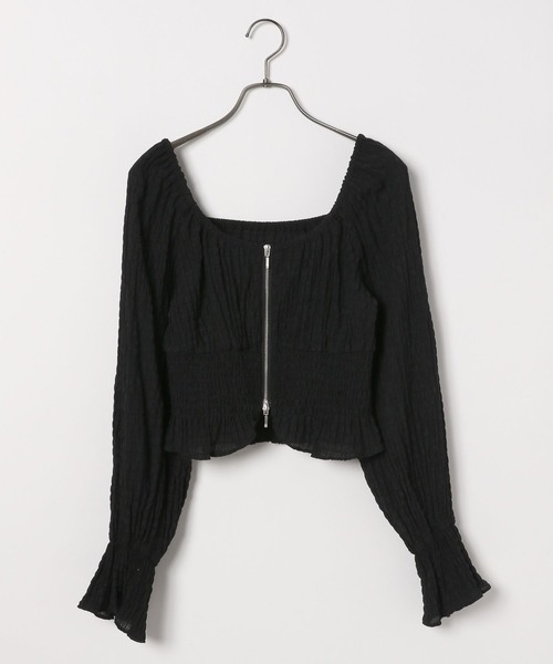 Heather（ヘザー）の「パフスリーブZIPブラウス　140687（シャツ/ブラウス・レディース・オフホワイト/ブラック/イエロー・FREE）」の13枚目の写真