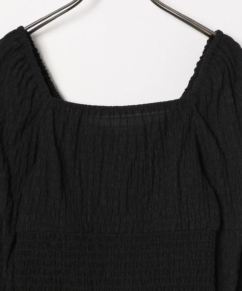 Heather（ヘザー）の「パフスリーブZIPブラウス　140687（シャツ/ブラウス・レディース・オフホワイト/ブラック/イエロー・FREE）」の6枚目の写真