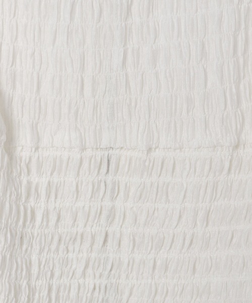 Heather（ヘザー）の「パフスリーブZIPブラウス　140687（シャツ/ブラウス・レディース・オフホワイト/ブラック/イエロー・FREE）」の4枚目の写真