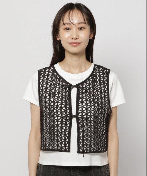 niko and...（ニコアンド）の「2WAY幾何学レースリボンブラウス（シャツ/ブラウス・レディース・アイボリー/ブラック・FREE）」の19枚目の写真