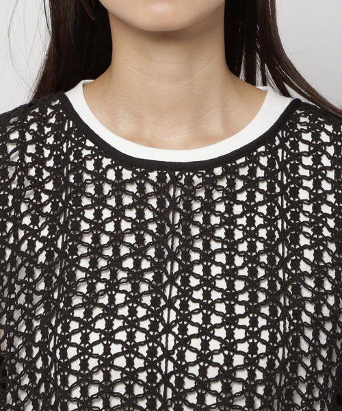 niko and...（ニコアンド）の「2WAY幾何学レースリボンブラウス（シャツ/ブラウス・レディース・アイボリー/ブラック・FREE）」の16枚目の写真