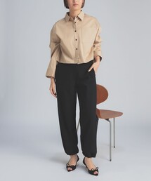 コットン ナイロン ツイル ジョガーパンツ