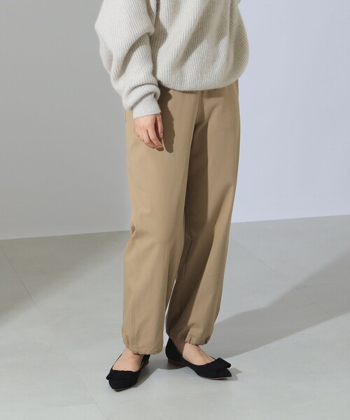 Demi-Luxe BEAMS（デミルクス ビームス）の「コットン ナイロン ツイル ジョガーパンツ（その他パンツ・レディース・ベージュ/ブラック・36/38）」の19枚目の写真