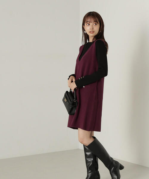 PROPORTION BODY DRESSING（プロポーションボディドレッシング）の「釦付きボトルネックリブニット / 1214270904（ニット/セーター・レディース・ブラック/ホワイト/ベージュ/レッド・SMALL/MEDIUM）」の10枚目の写真