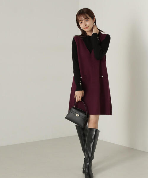 PROPORTION BODY DRESSING（プロポーションボディドレッシング）の「釦付きボトルネックリブニット / 1214270904（ニット/セーター・レディース・ブラック/ホワイト/ベージュ/レッド・SMALL/MEDIUM）」の11枚目の写真