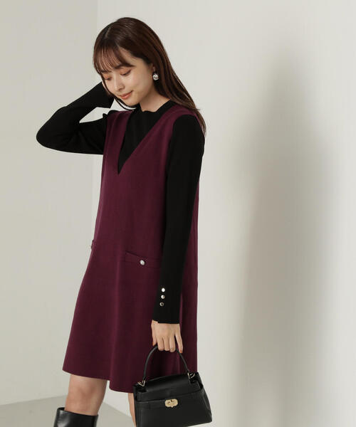 PROPORTION BODY DRESSING（プロポーションボディドレッシング）の「釦付きボトルネックリブニット / 1214270904（ニット/セーター・レディース・ブラック/ホワイト/ベージュ/レッド・SMALL/MEDIUM）」の12枚目の写真