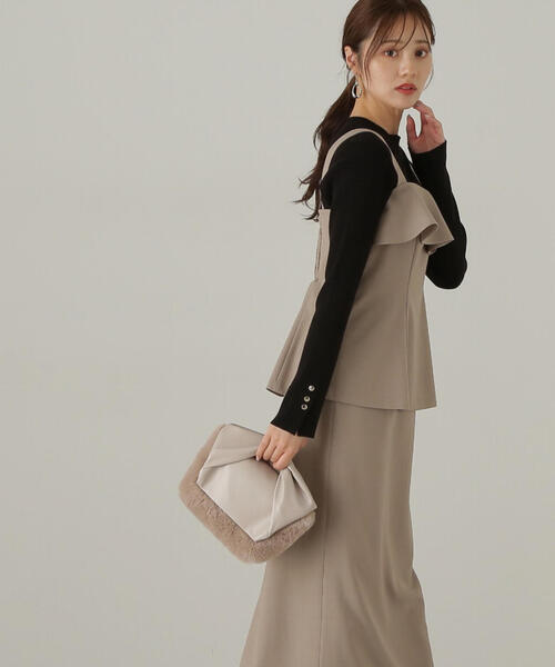 PROPORTION BODY DRESSING（プロポーションボディドレッシング）の「釦付きボトルネックリブニット / 1214270904（ニット/セーター・レディース・ブラック/ホワイト/ベージュ/レッド・SMALL/MEDIUM）」の14枚目の写真