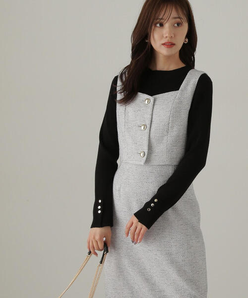 PROPORTION BODY DRESSING（プロポーションボディドレッシング）の「釦付きボトルネックリブニット / 1214270904（ニット/セーター・レディース・ブラック/ホワイト/ベージュ/レッド・SMALL/MEDIUM）」の21枚目の写真