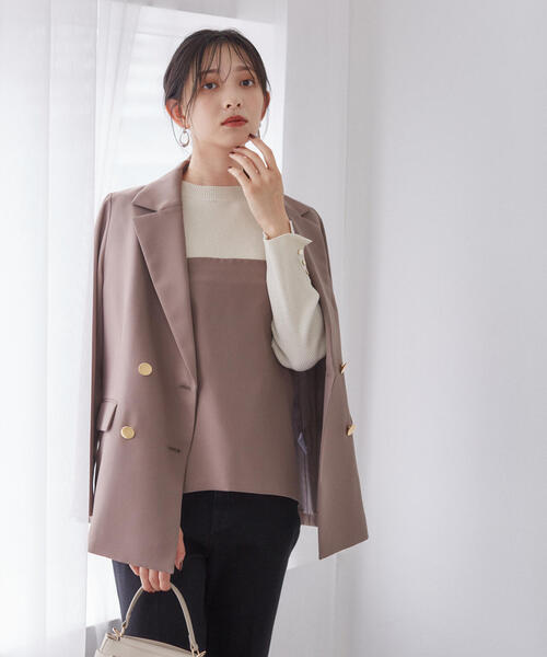 PROPORTION BODY DRESSING（プロポーションボディドレッシング）の「釦付きボトルネックリブニット / 1214270904（ニット/セーター・レディース・ブラック/ホワイト/ベージュ/レッド・SMALL/MEDIUM）」の4枚目の写真