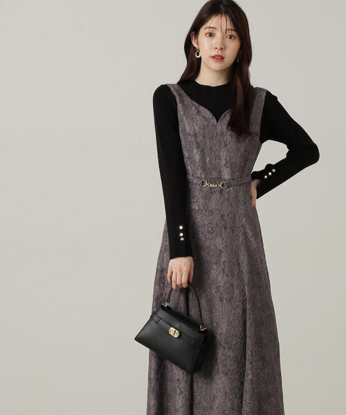 PROPORTION BODY DRESSING（プロポーションボディドレッシング）の「釦付きボトルネックリブニット / 1214270904（ニット/セーター・レディース・ブラック/ホワイト/ベージュ/レッド・SMALL/MEDIUM）」の3枚目の写真