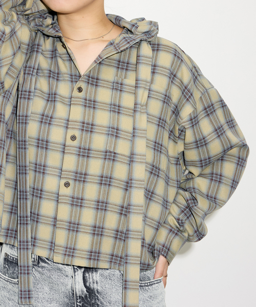 oriens JOURNAL STANDARD チェックフードシャツ Oriens JOURNAL STANDARD（オリエンス ジャーナルスタンダード
