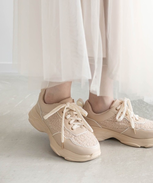 【セール】ボリュームソールボアスニーカー（スニーカー）｜RANDA（ランダ）