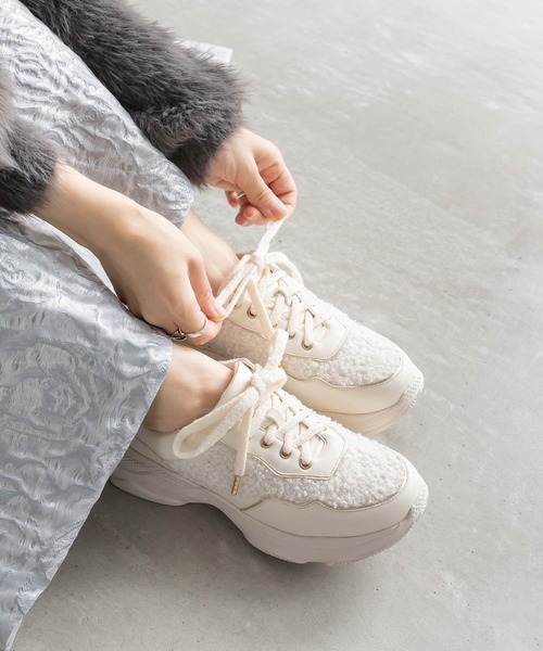 【セール】ボリュームソールボアスニーカー（スニーカー）｜RANDA（ランダ）