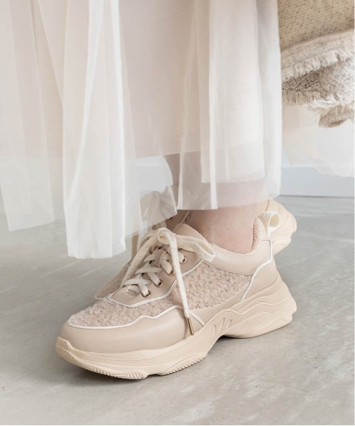 【セール】ボリュームソールボアスニーカー（スニーカー）｜RANDA（ランダ）