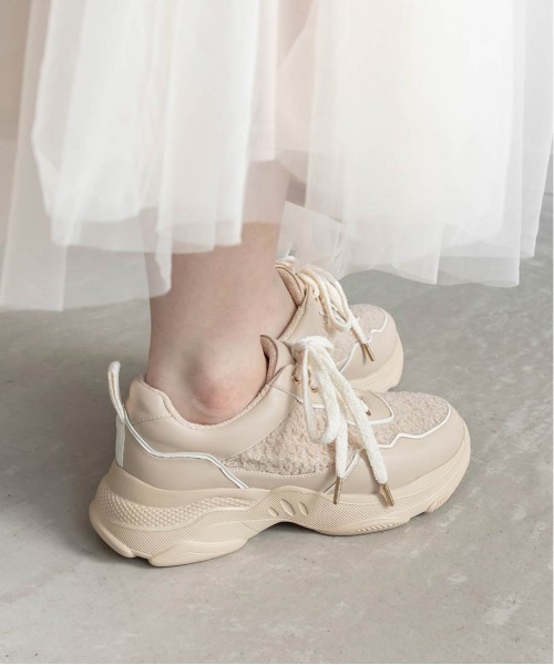 【セール】ボリュームソールボアスニーカー（スニーカー）｜RANDA（ランダ）