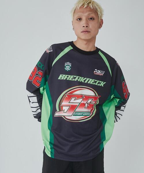 WEGO(ウィゴー)の「WEGO/レーシングロゴメッシュロンT(Tシャツ/カットソー・メンズ・ブラック/ホワイト・MEDIUM/LARGE)」の14枚目の写真