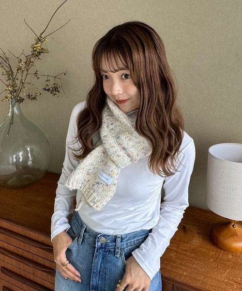 INTER FACTORY（インターファクトリー）の「ゆづき / MIX編みマフラー