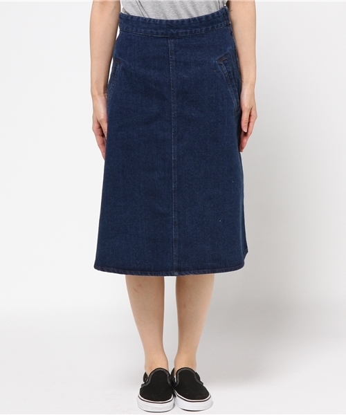 Kastane（カスタネ）の「台形スカート（スカート・レディース・カーキ/オレンジ/インディゴブルー/アイボリー・2/1）」の5枚目の写真